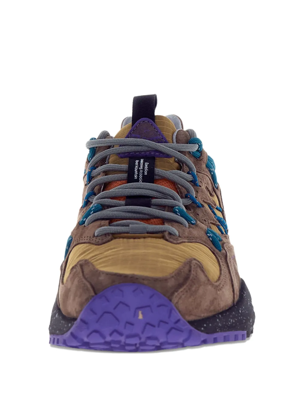 FLOWER MOUNTAIN Yamabushi sneakers met vlakken Bruin