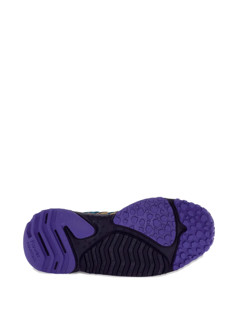 FLOWER MOUNTAIN Yamabushi sneakers met vlakken Bruin