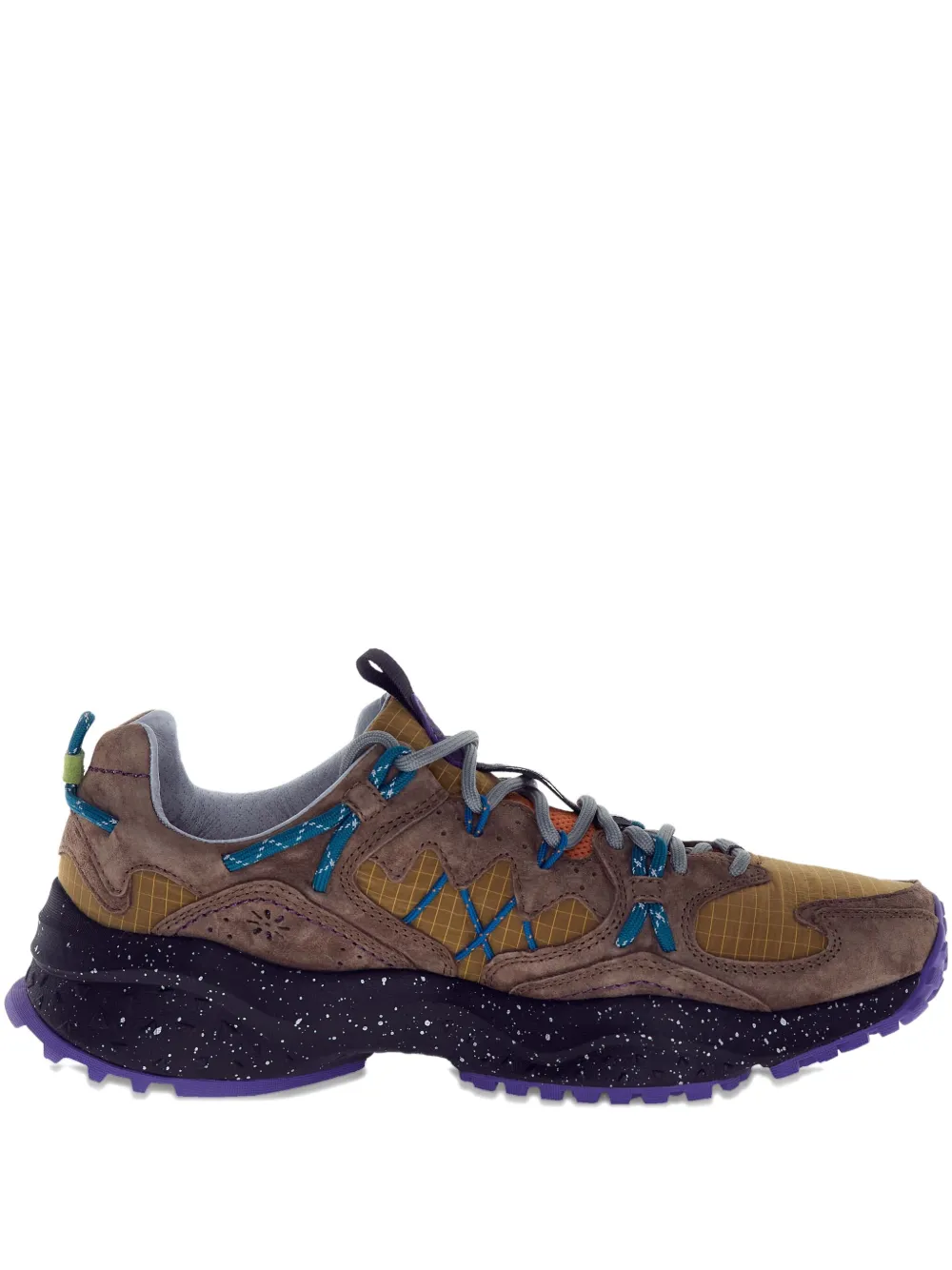 FLOWER MOUNTAIN Yamabushi panelled sneakers | Brown | Image 1