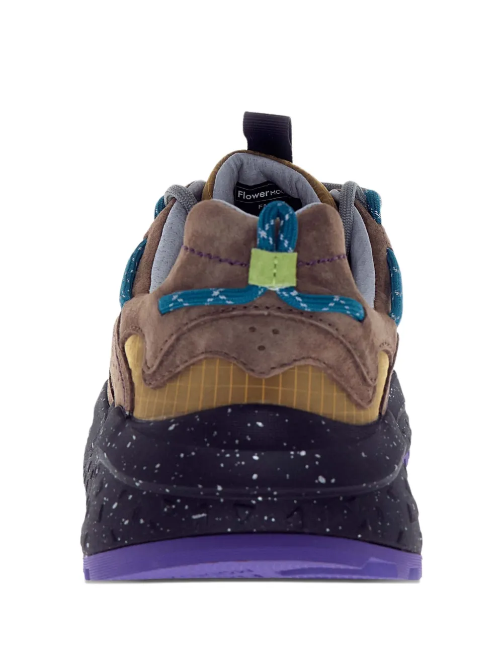 FLOWER MOUNTAIN Yamabushi sneakers met vlakken Bruin