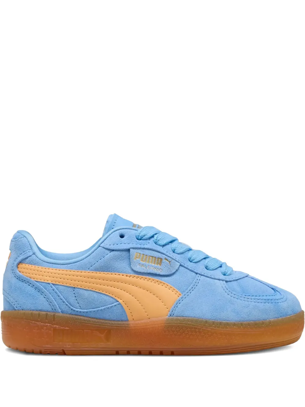 Puma Palermo Moda "light Blue/orange" Sneakers In Blue