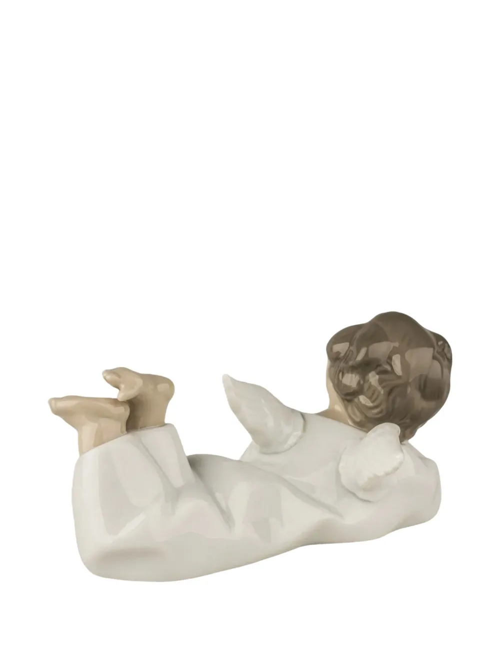 Lladrò Angel Laying Down Sculpture In White