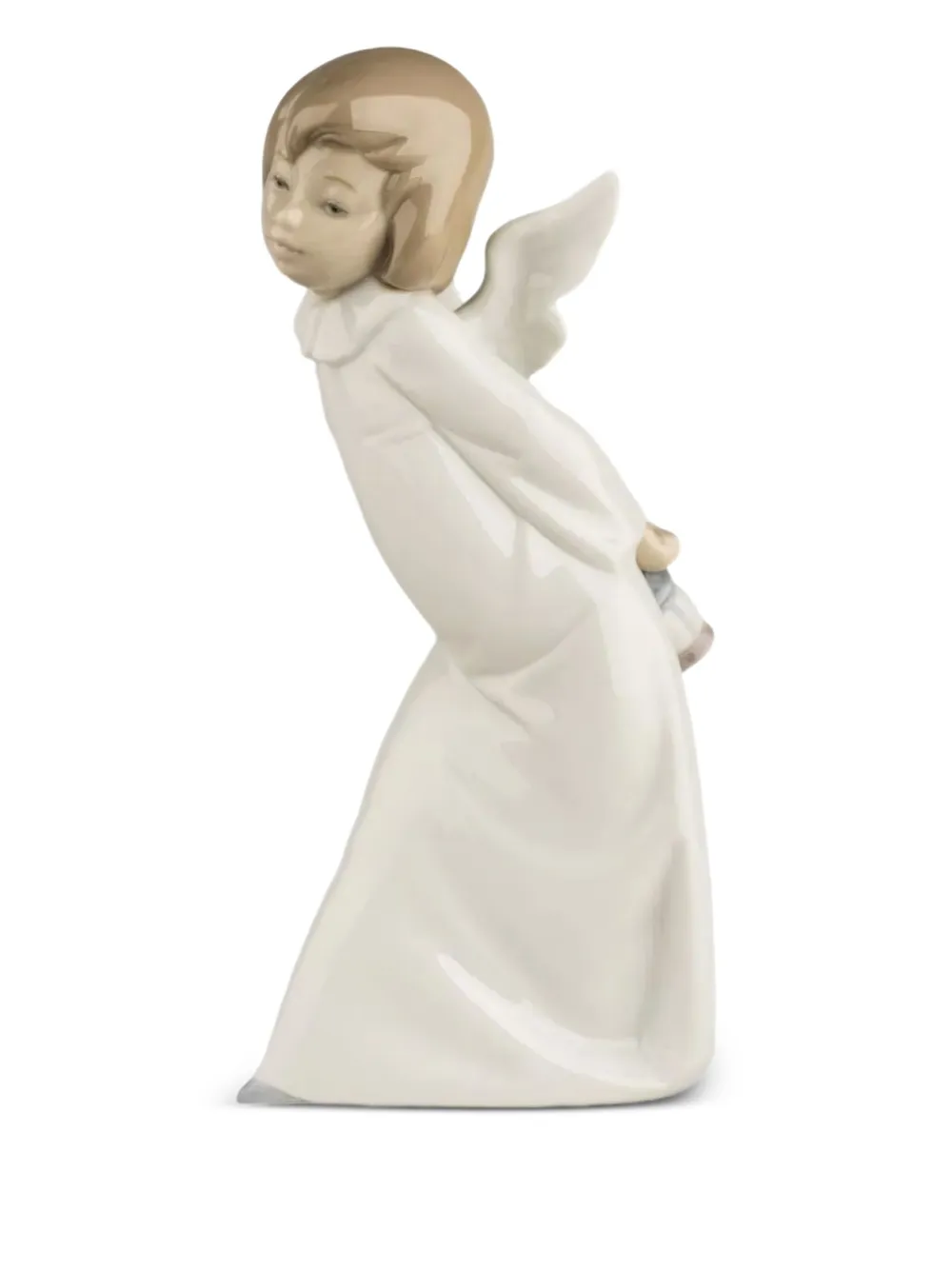 Lladró Curious Angel sculpture | White | Image 1