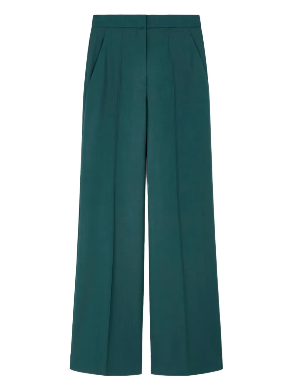 Max Mara logo-embroidery trousers - グリーン Max Mara logo-embroidery trousers - グリーン