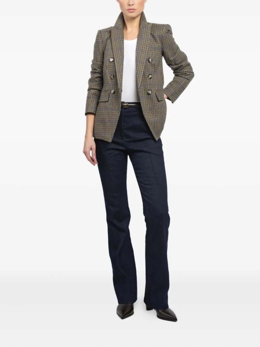 Veronica Beard Miller Dickey double-breasted check blazer | Blazers | Image 2