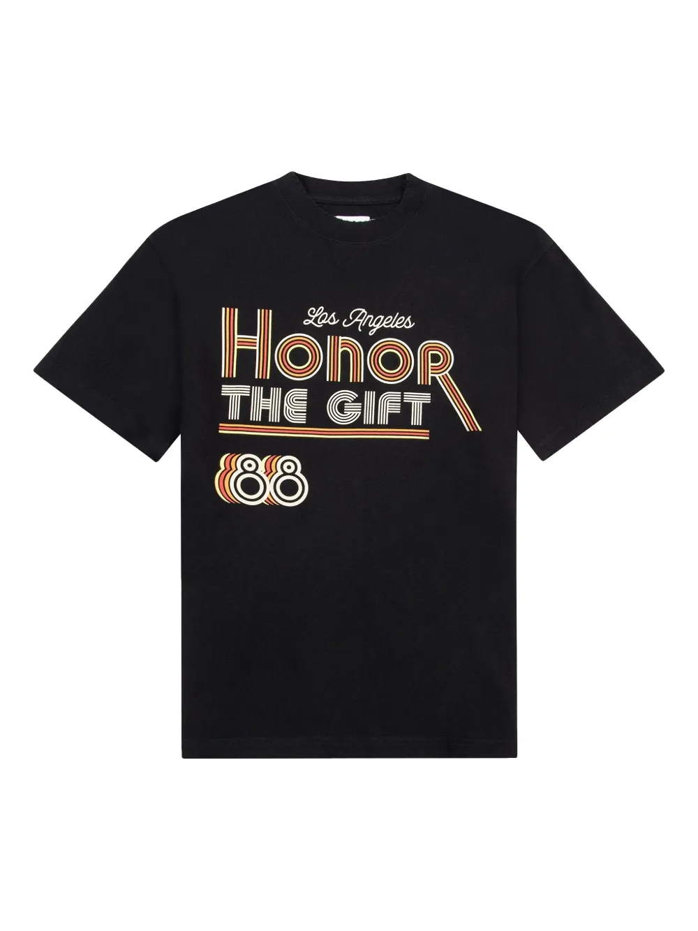 Honor The Gift Retro Honor T-shirt | Black | Image 1