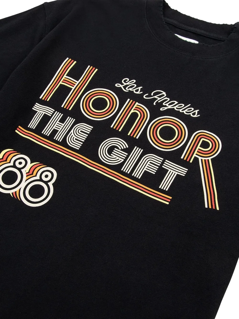 Honor The Gift Retro Honor T-shirt - Zwart