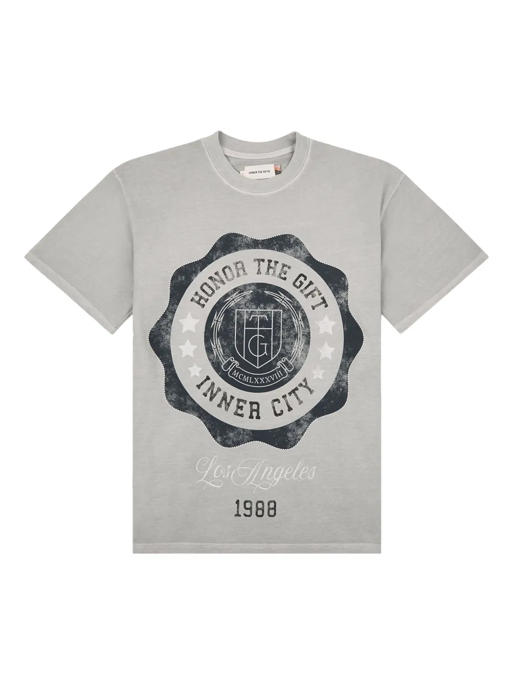 Honor The Gift Seal Logo T-shirt | Grey | Image 1