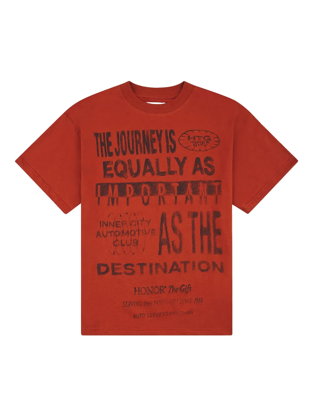 Honor The Gift Traveled Journey T-shirt | Brown | Image 1