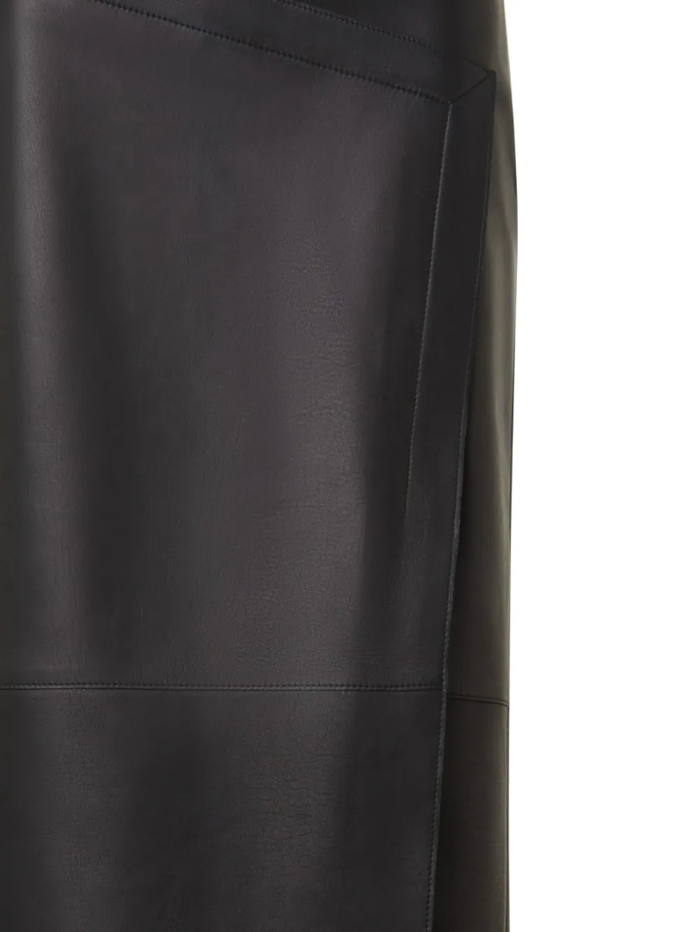 Akris Asymmetrische leren rok - Zwart