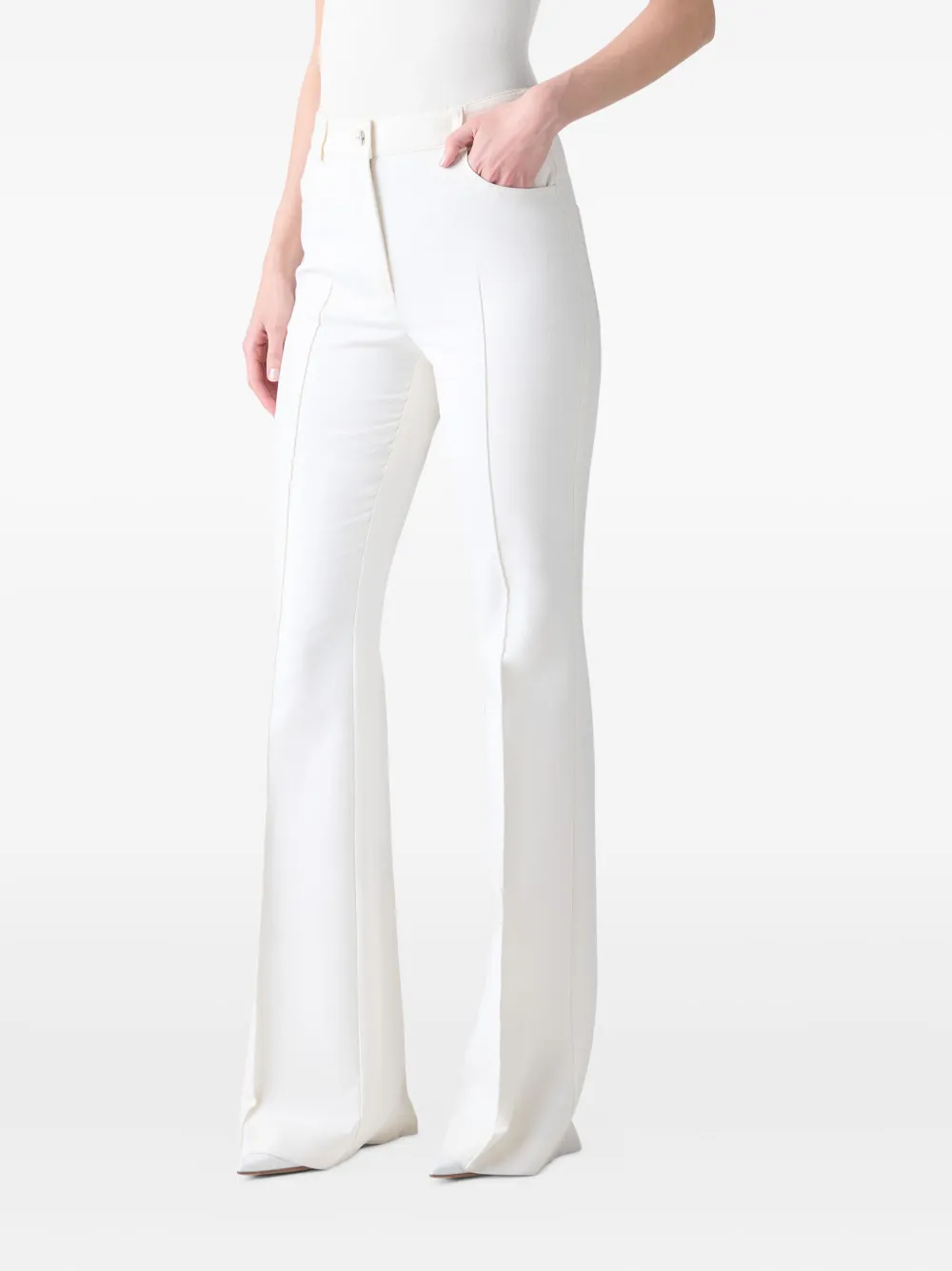 Akris Broek met naaddetail Wit