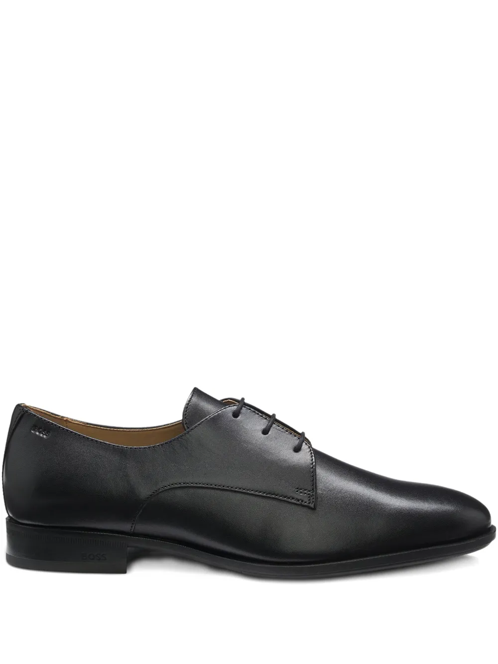 BOSS Sapato derby de couro com cadarço | Preto | Image 1