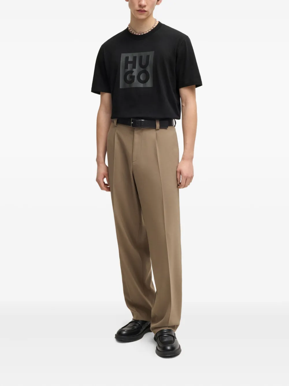 HUGO Camiseta com logo emborrachado | Camisetas | Image 2