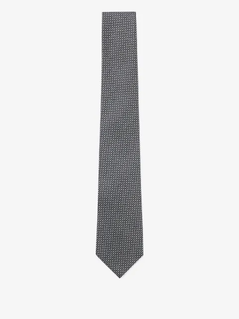 BOSS Gravata de seda com padronagem jacquard