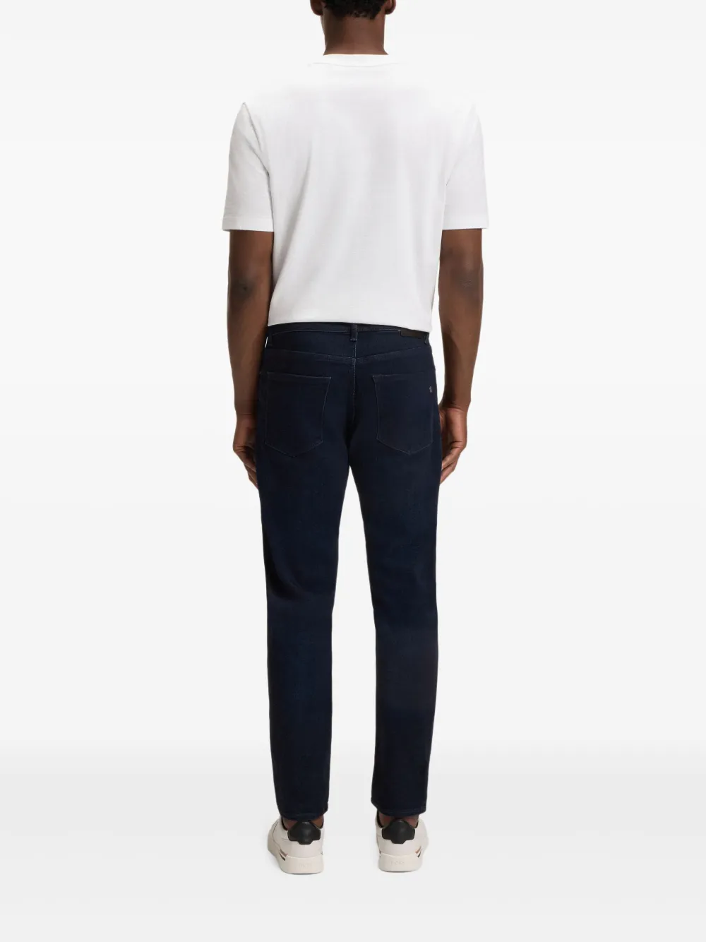 Hugo Boss Logo-plaque Jeans In Blue