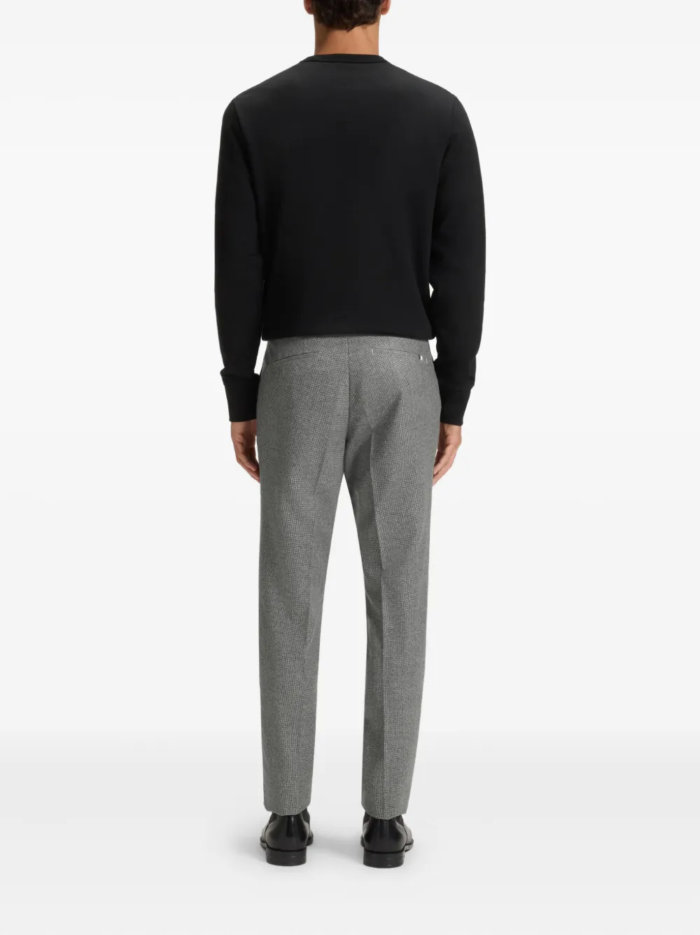 BOSS Broek met visgraatpatroon Grijs