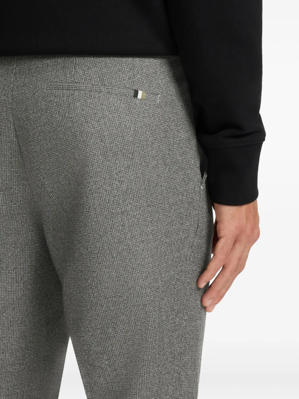 BOSS Broek met visgraatpatroon Grijs