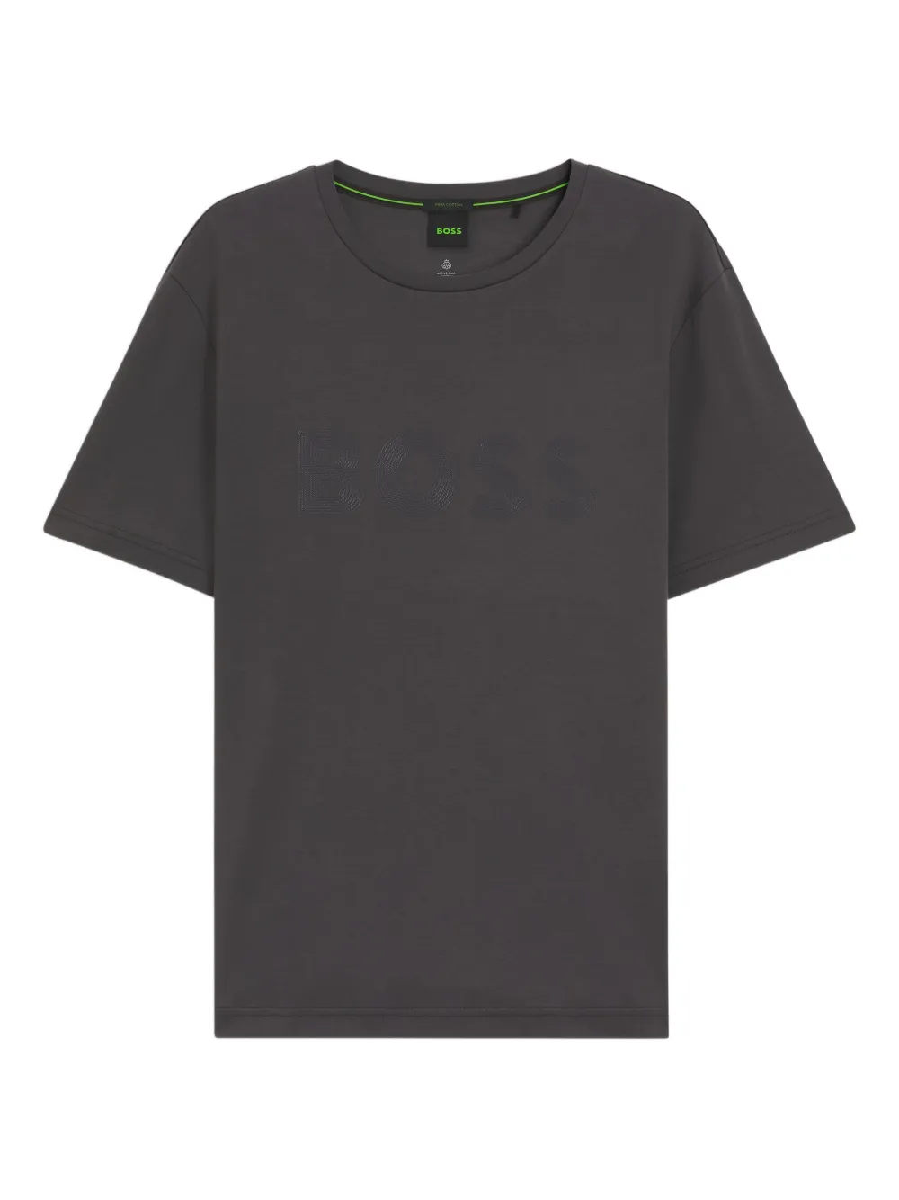 Hugo Boss Round Neck Short Sleeve T-shirt In Gray