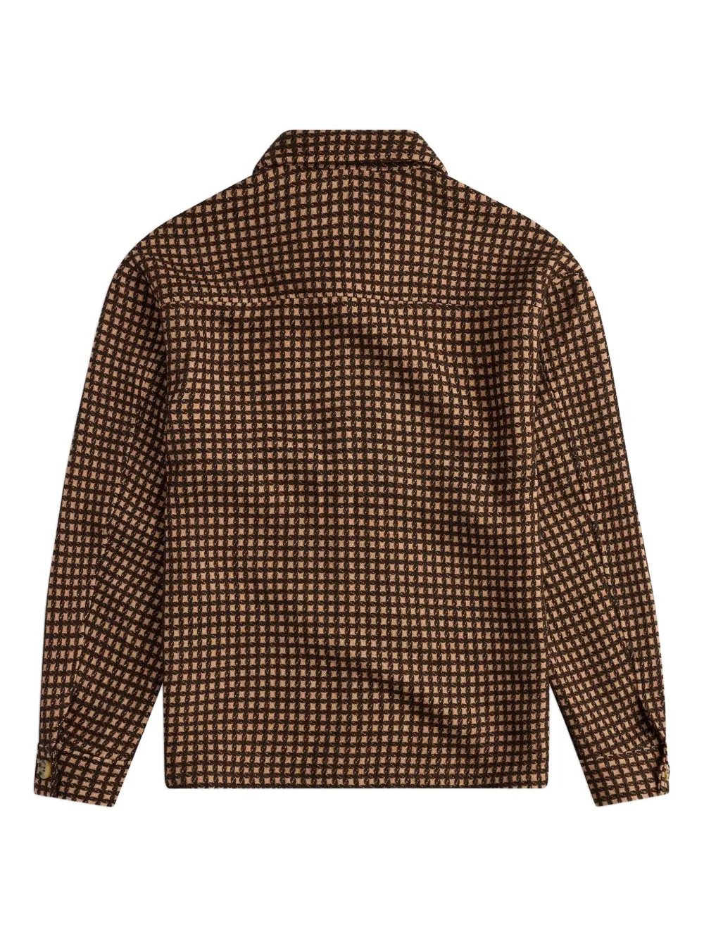 Krost Check Wool Overshirt In Neutral