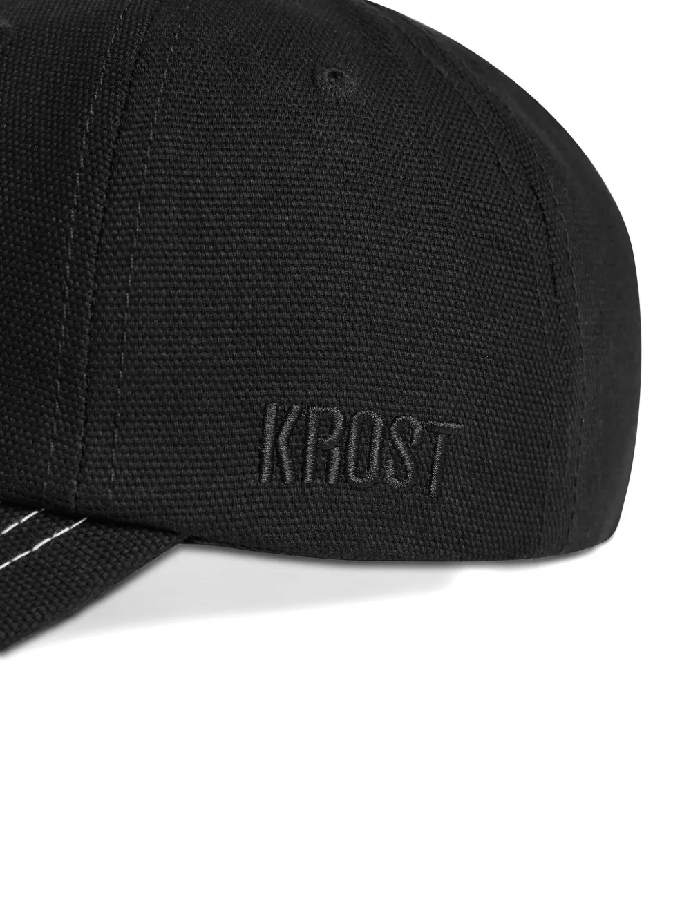 Krost Stitched Detail Baseball Cap In Black
