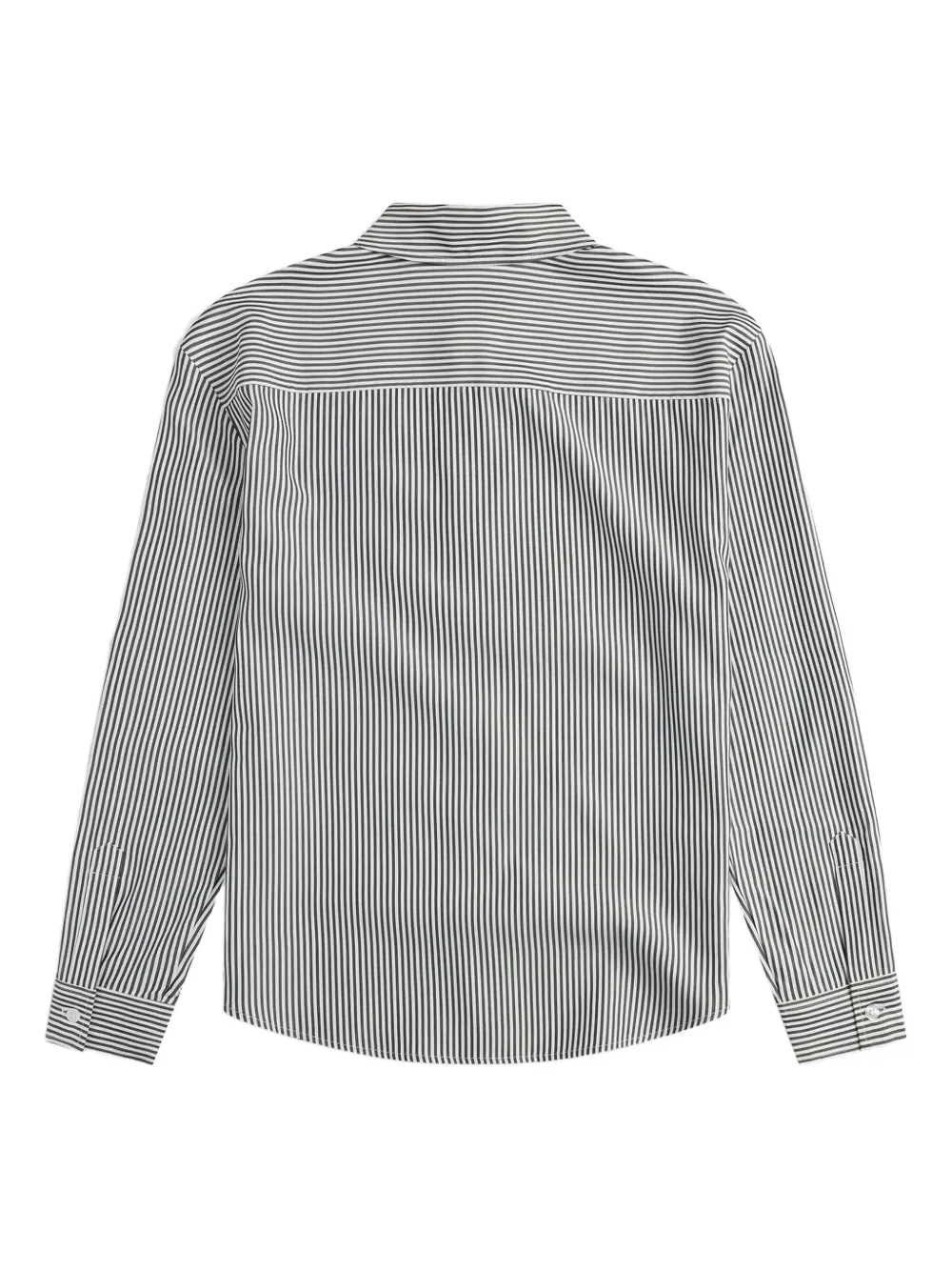 Krost Embroidered Stripe Button-up Shirt In Black