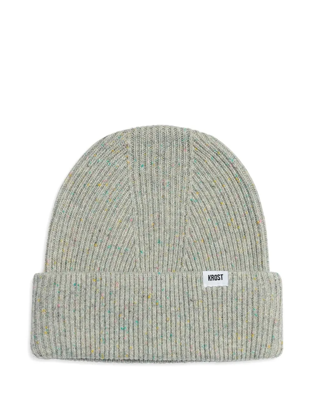 Krost Speckle Wool Beanie In Gray