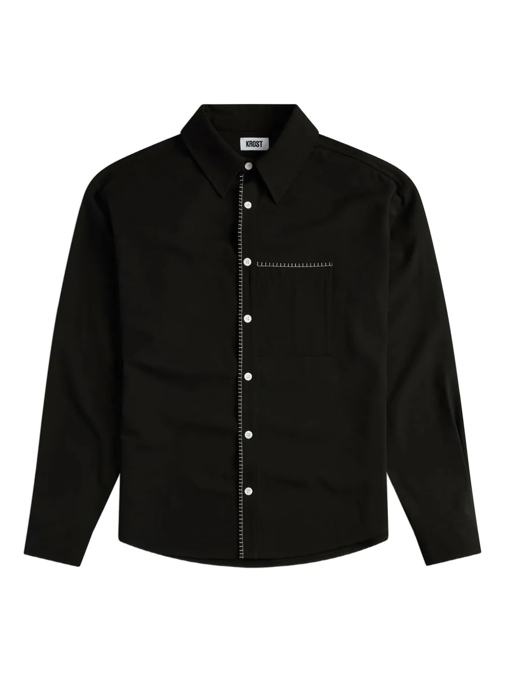 KROST stitch detail shirt - Nero