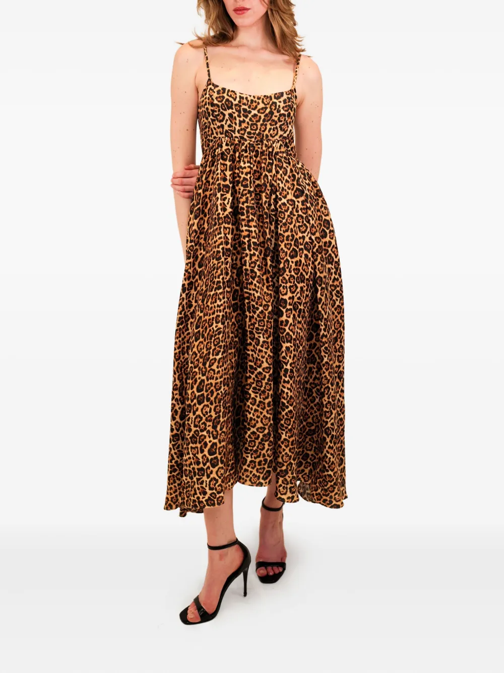 AZEEZA Rachel spaghetti-strap leopard-print midi dress | Cocktail & Party Dresses | Image 2