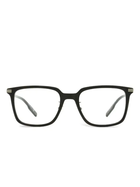 Zegna stepped browline square glasses