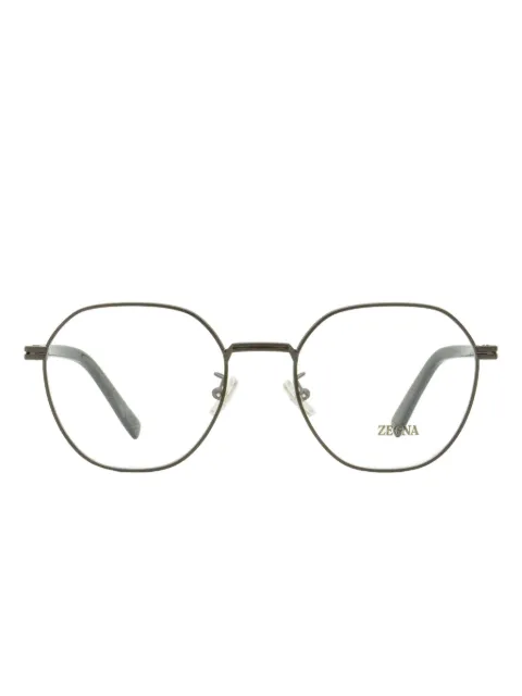 Zegna geometric single-bridge glasses