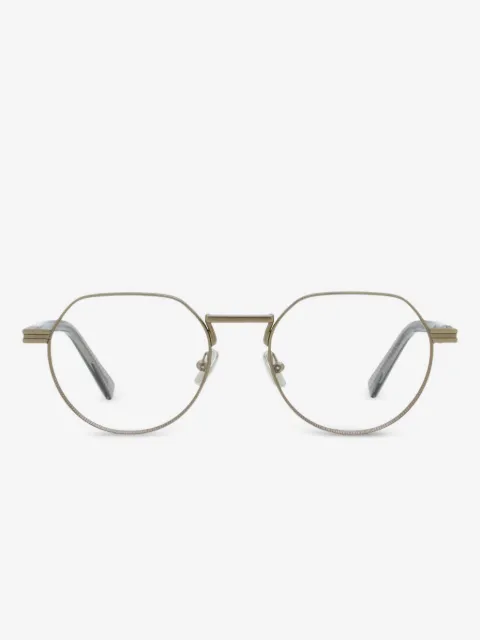 Zegna geometric single-bridge glasses