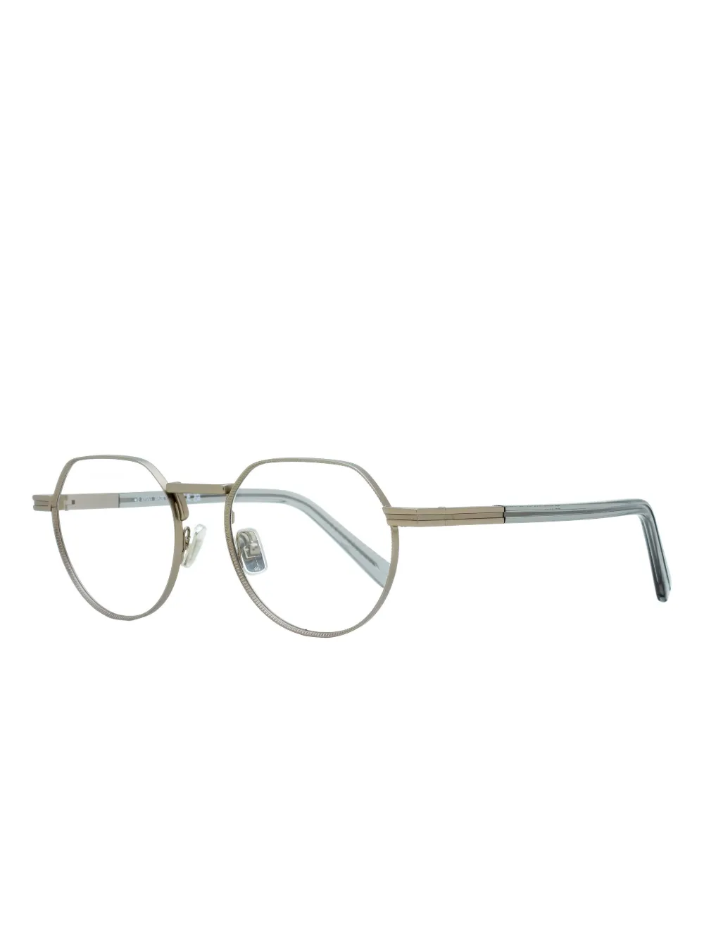 Zegna Geometric Single-bridge Glasses In Brown