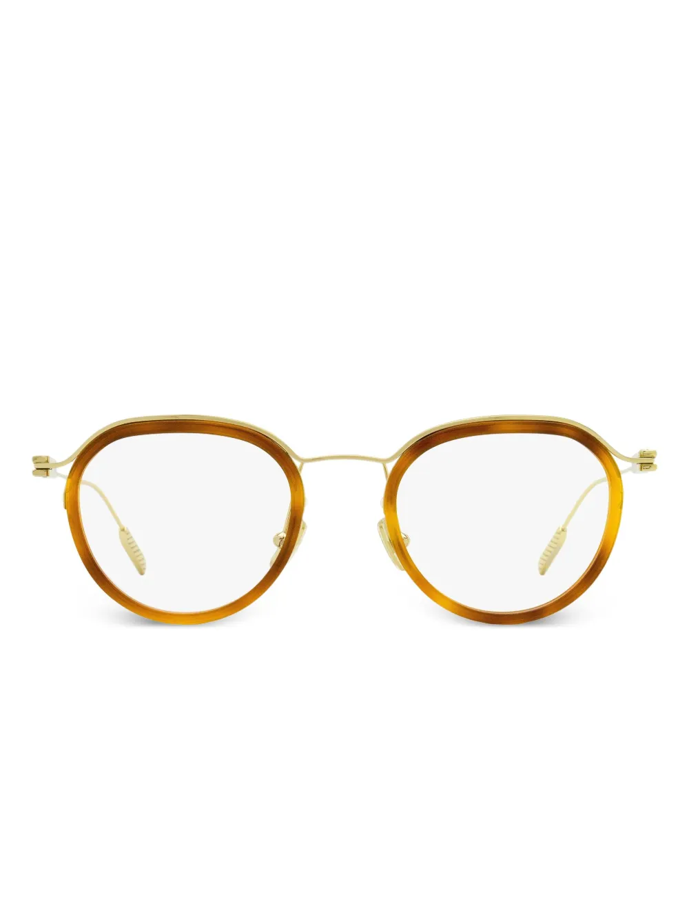 Zegna oval frame glasses | Brown | Image 1