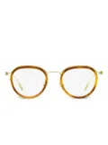 Zegna oval frame glasses - Brown
