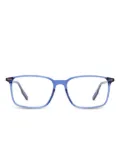 Zegna stud-detail rectangular glasses - Blue