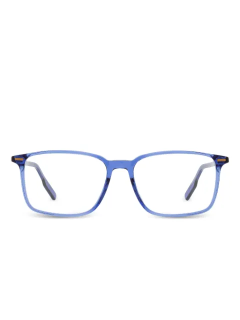 Zegna stud-detail rectangular glasses