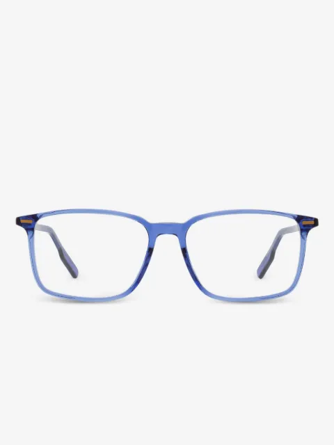 Zegna stud-detail rectangular glasses