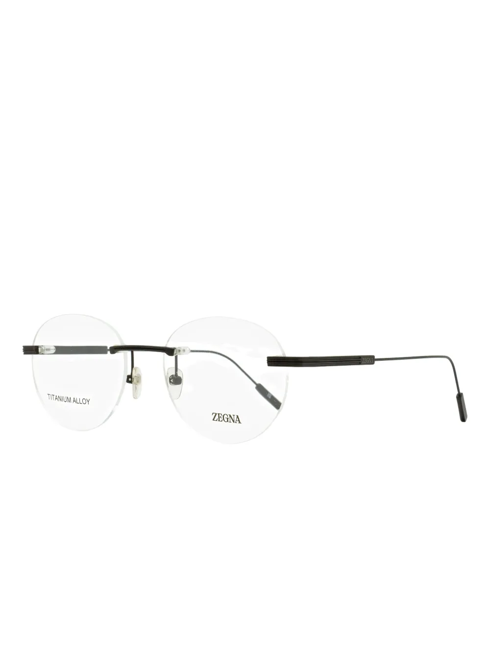 Zegna rimless oval shape glasses - Nero