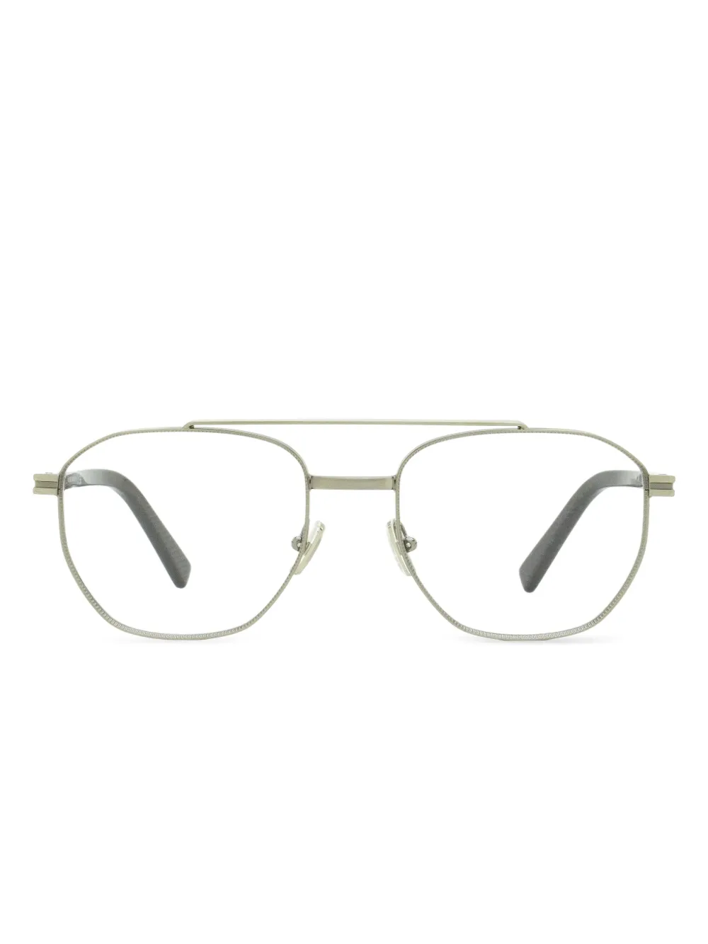 Zegna Road Brand Mark pilot-frame glasses - グレー Zegna Road Brand Mark pilot-frame glasses - グレー