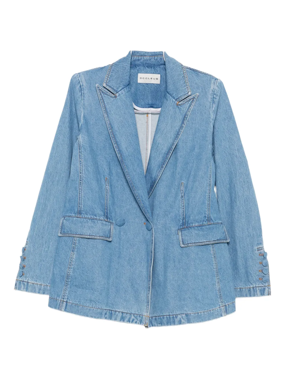 Occleus Double-breasted Bianca Blazer In Blue