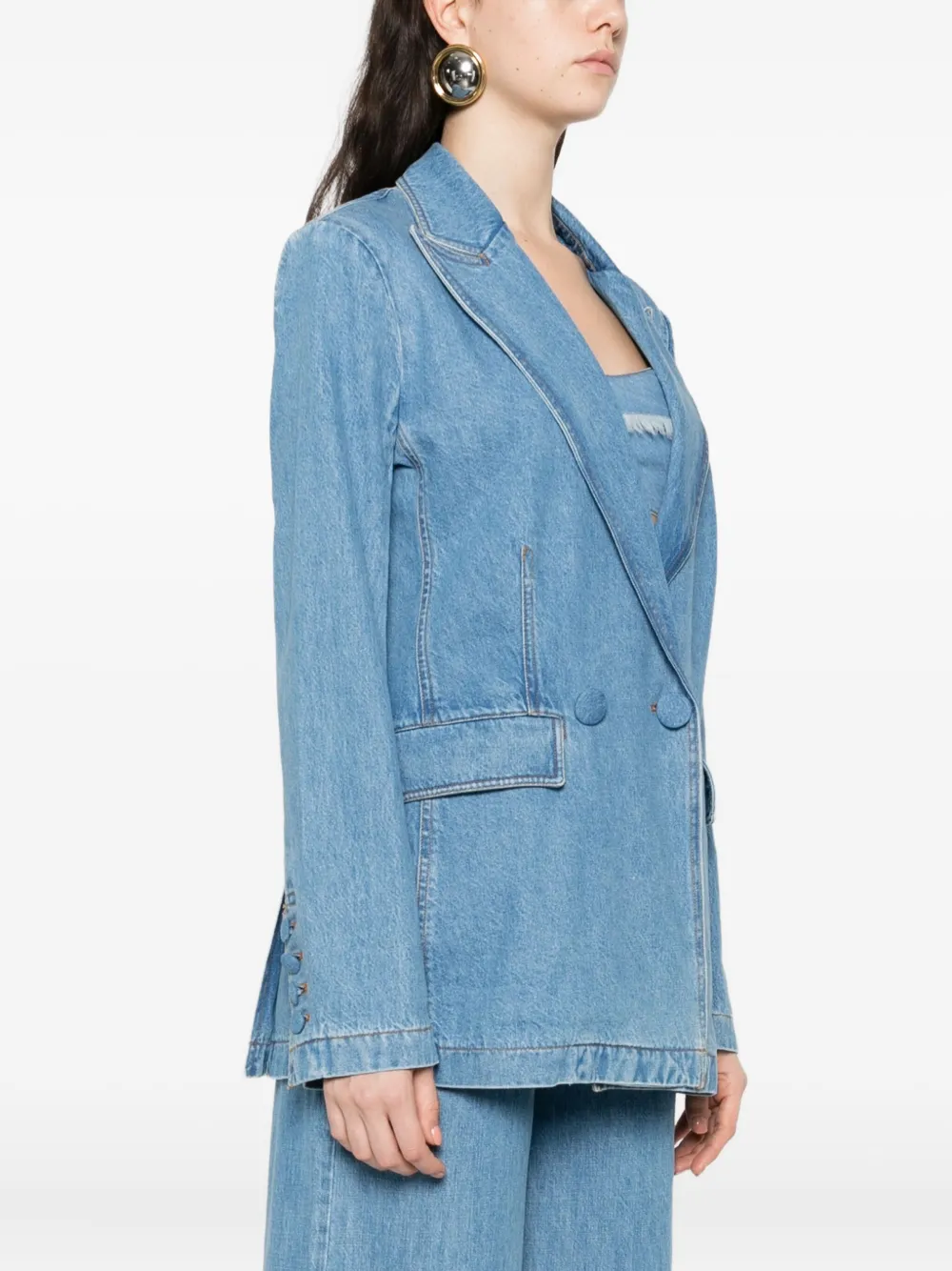 Occleus Double-breasted Bianca Blazer In Blue