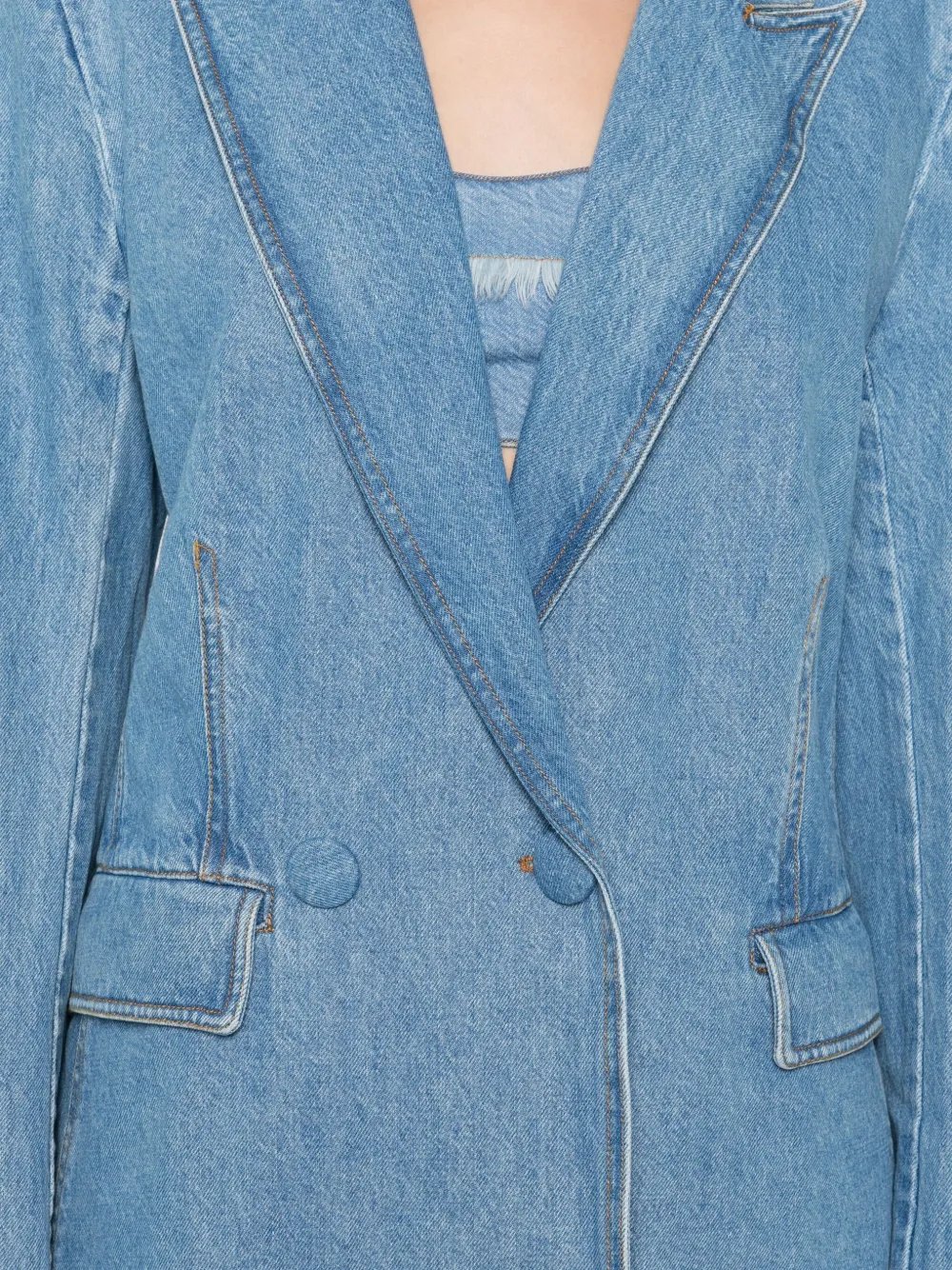 Occleus Double-breasted Bianca Blazer In Blue