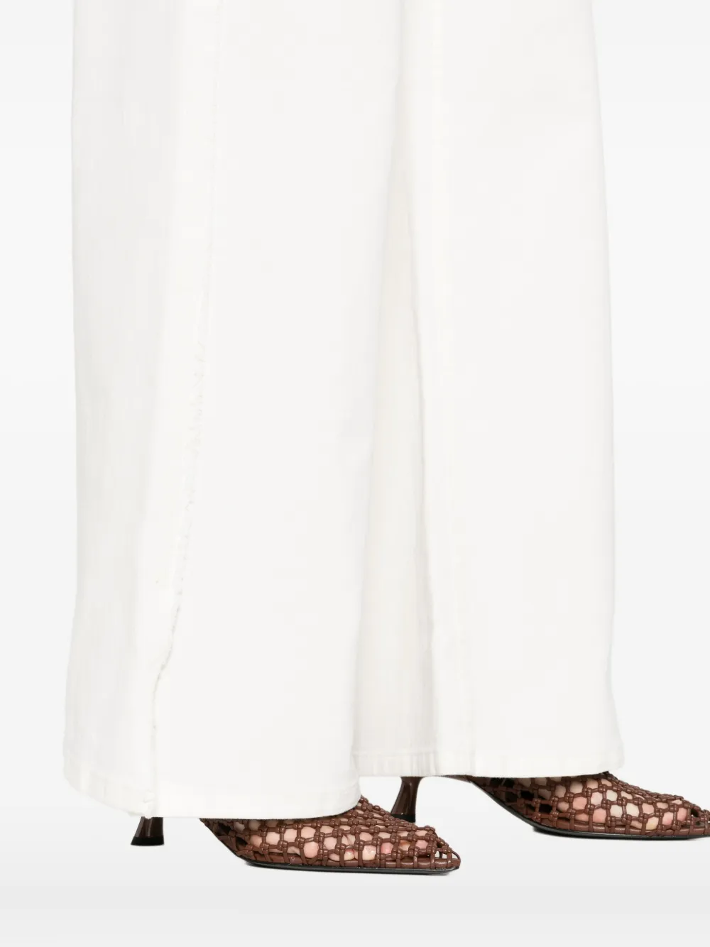 Occleus Bianca Wide-leg Trousers In White