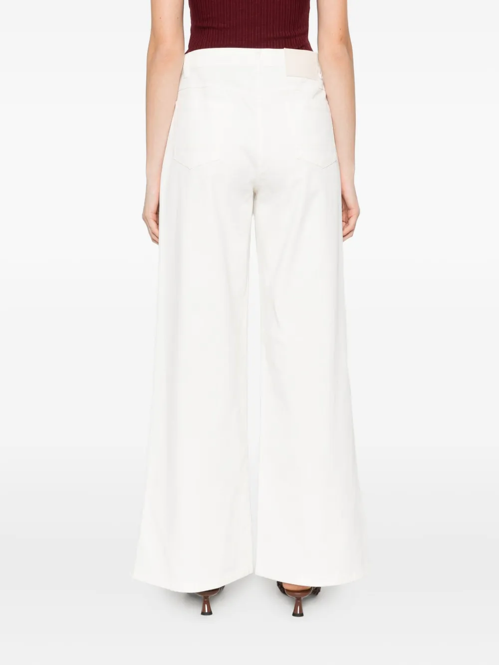 Occleus Bianca Wide-leg Trousers In White