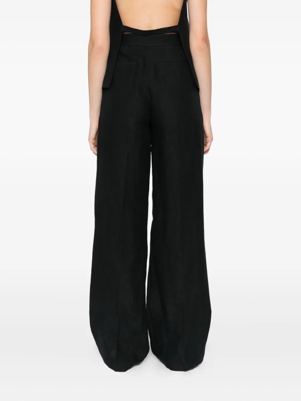 OCCLEUS Kelsey flared broek Zwart