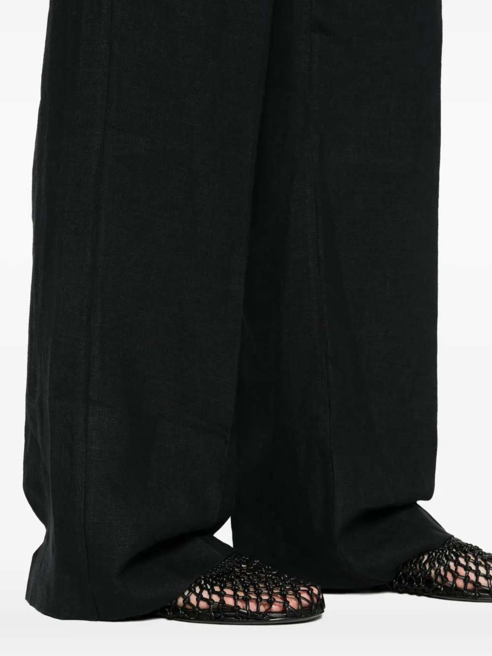 OCCLEUS Kelsey flared broek Zwart