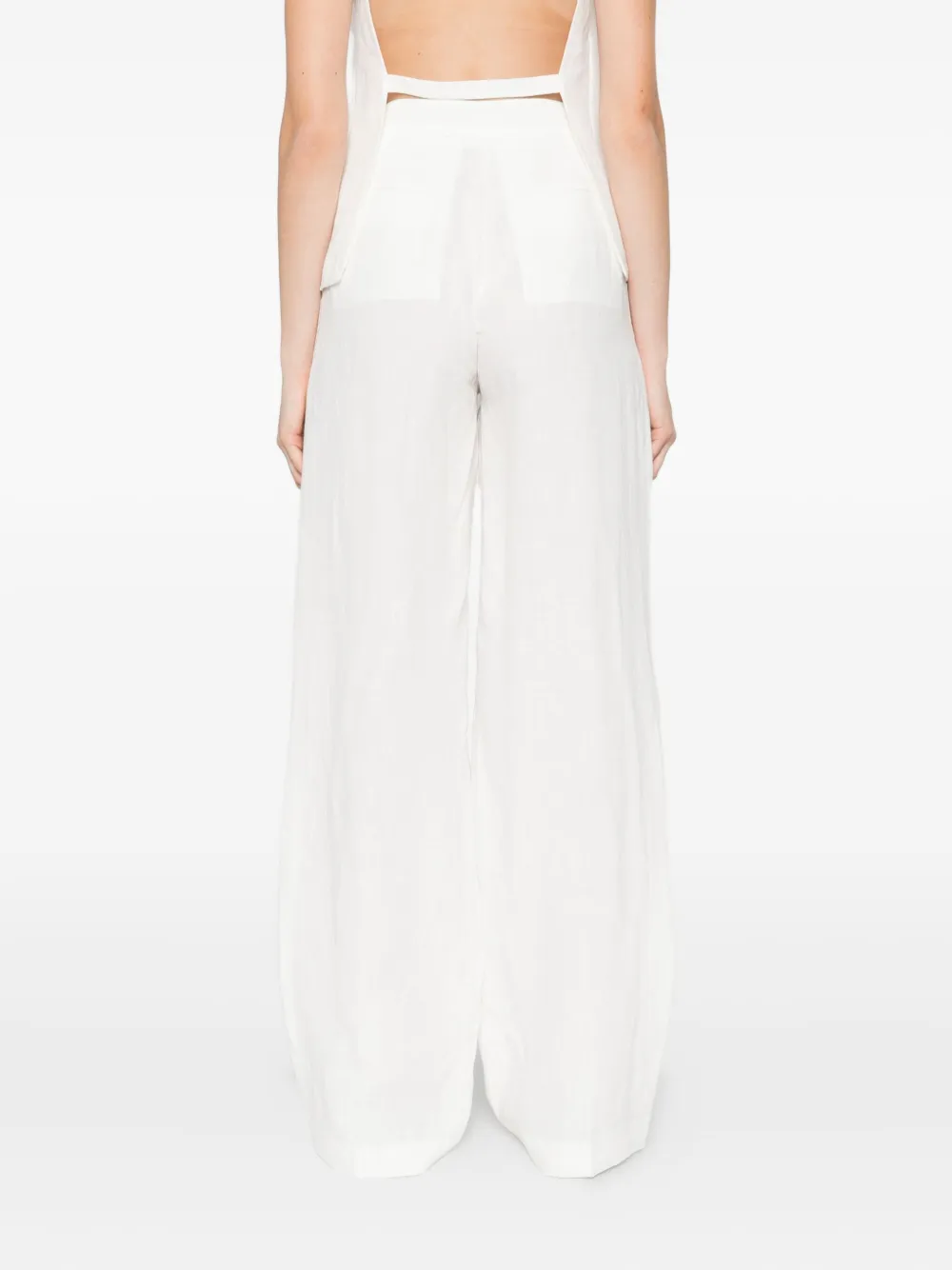 Occleus Kelsey Palazzo Trousers In White