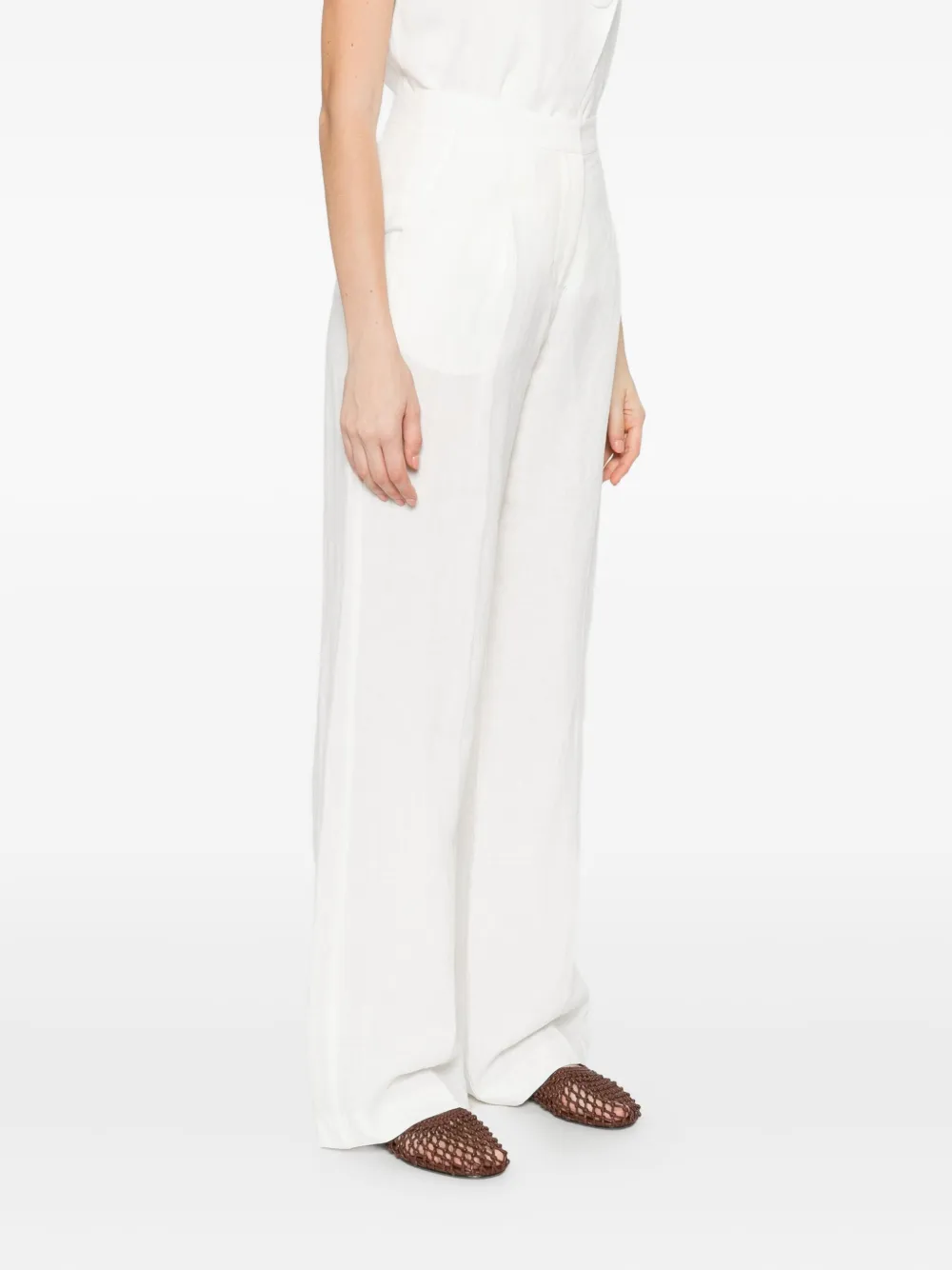 Occleus Kelsey Palazzo Trousers In White