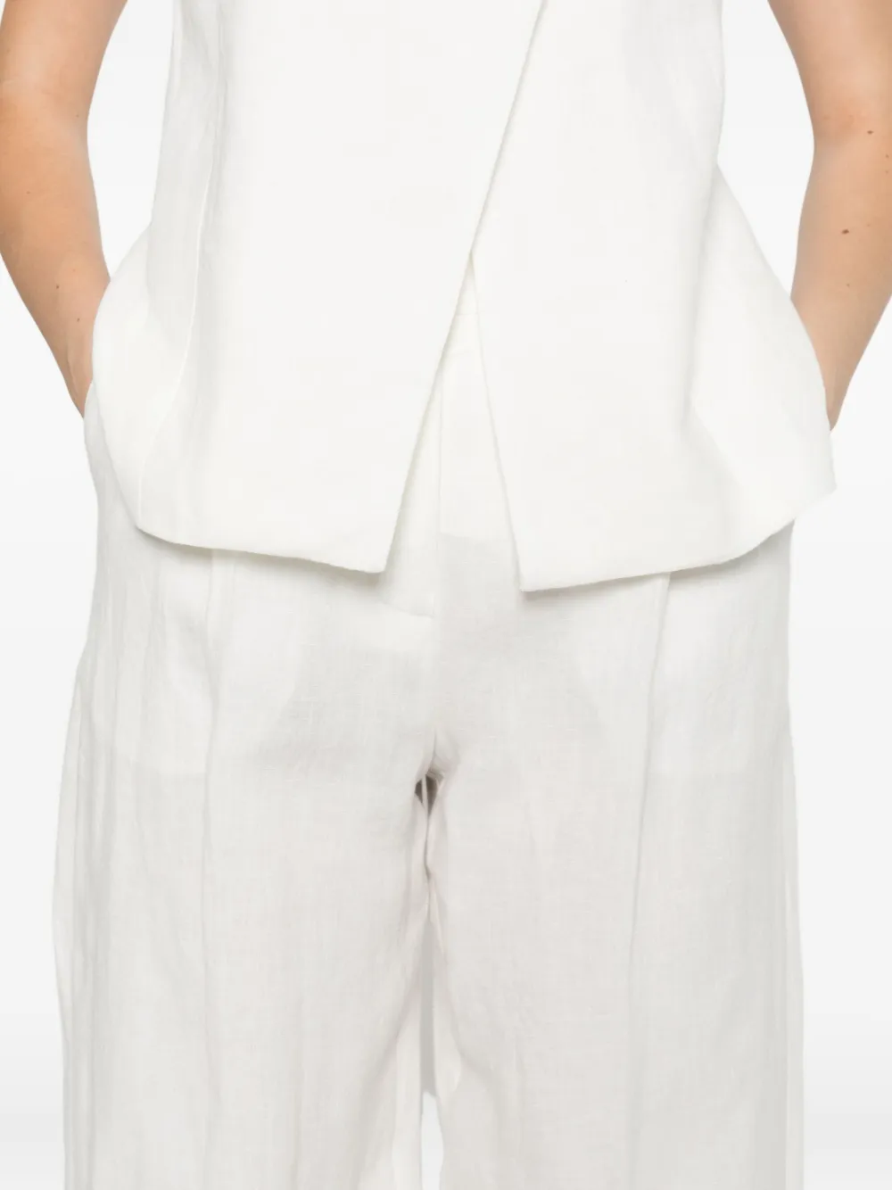 Occleus Kelsey Palazzo Trousers In White