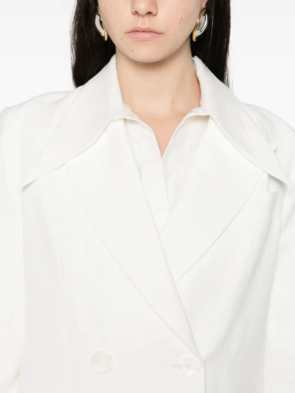 Occleus Wilma Linen Blazer In White
